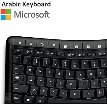 Microsoft Wireless Comfort Desktop 5050, English and Arabic