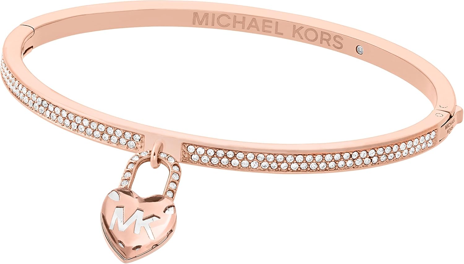 Michael Kors Silver Logo Disc and Pave Jewelry Gift Cuff Bracelet : Everything Else