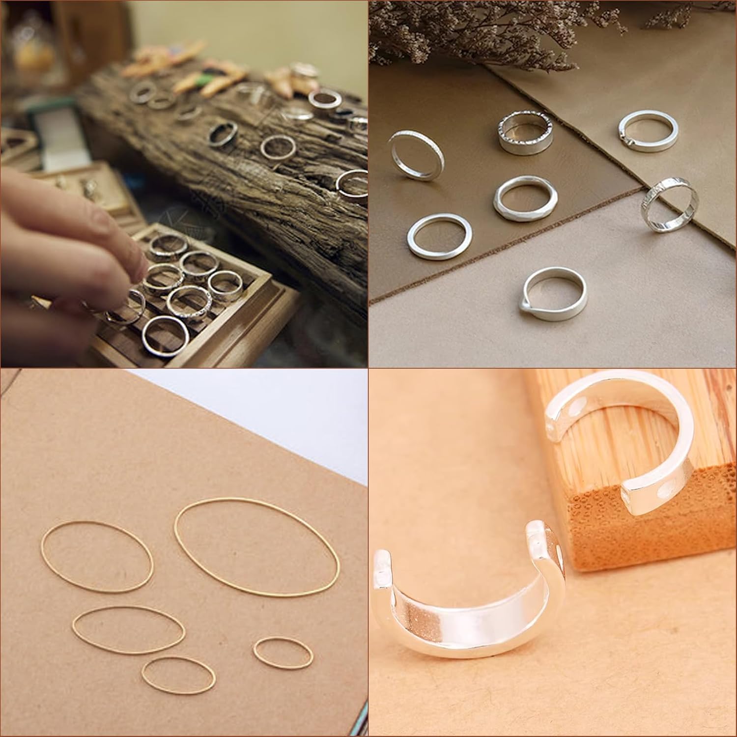 ACEZIELIFY Ring Bracelet Earring Bending Machine, Hand Crank Bangle Ring Combination Bender Tool Set for Pressing Forming Soft Metal Gold Silver Brass Copper Stainless Steel into Circular Jewelry