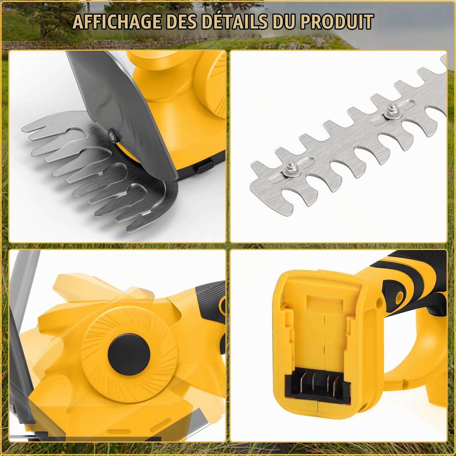 Taille-haie & cisaille Gazon sans Fil en 1 pour Dewalt 20V (sans Batterie)