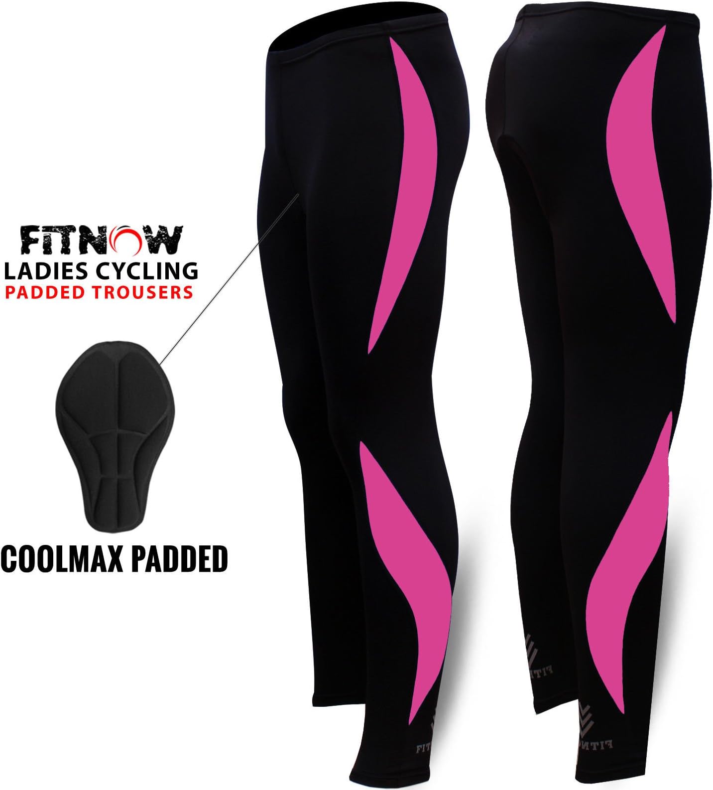 Ladies Cycling Tights Winter Thermel CoolMax Padded Bicycle Legging Long Pant Fitnow