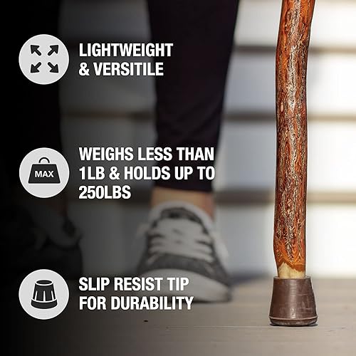 Miniatura 9 de Brazos Sapling Hawthorn - Bastones de senderismo de madera natural, bastones de senderismo hechos a mano, bastones de senderismo, fabricados en