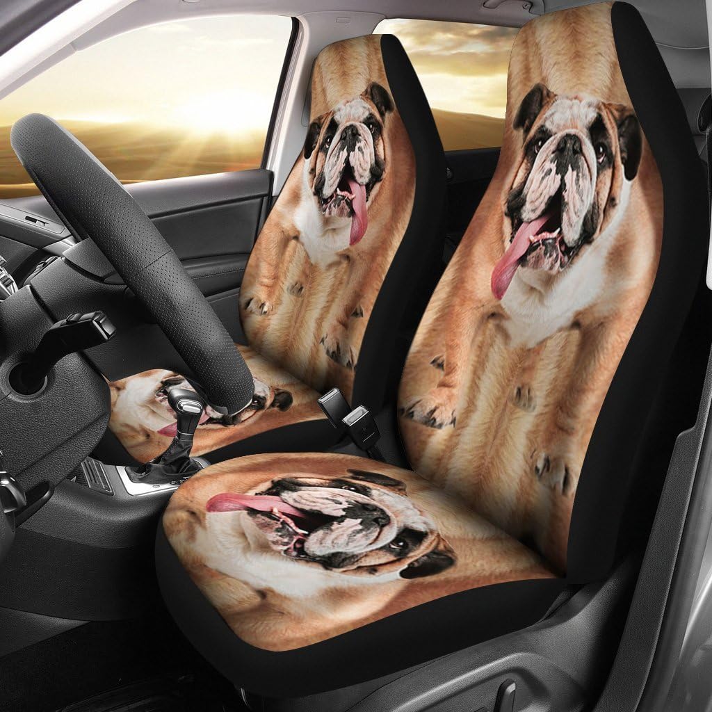 Bulldog Print Car Seat Covers