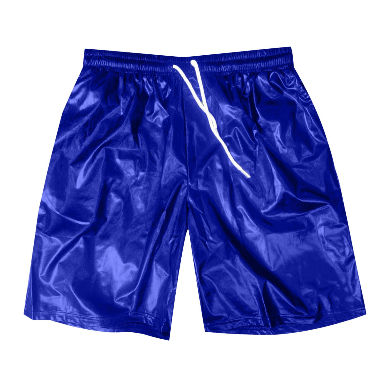 Metall Shorts Herren Glänzende Rave Outfit Party Kurze Hose Sexy Boxershorts Sportshorts Disco Kostüm Fitness Fasching Clubwear