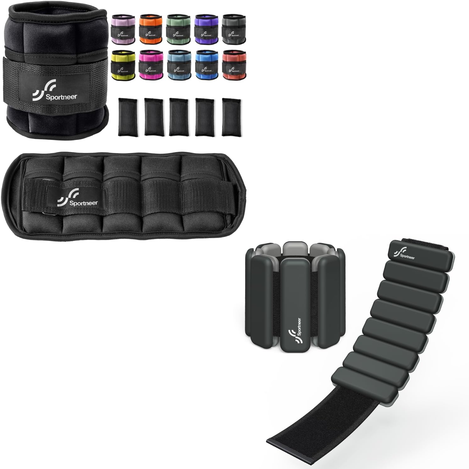 Sportneer Adjustable Ankle Weights and Silicone Wrist Weights