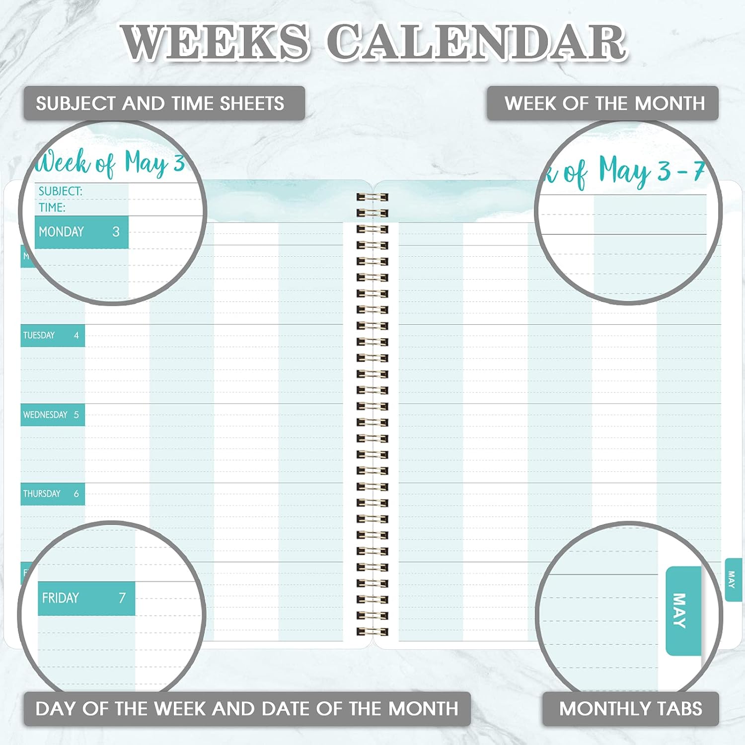 2021-2022 Teacher Planner - Academic Planner 2021-2022 from July 2021 - June 2022, 8'' x 10'' , Lesson Plan Book, Weekly & Monthly Lesson Planner with Quotes : Office Products