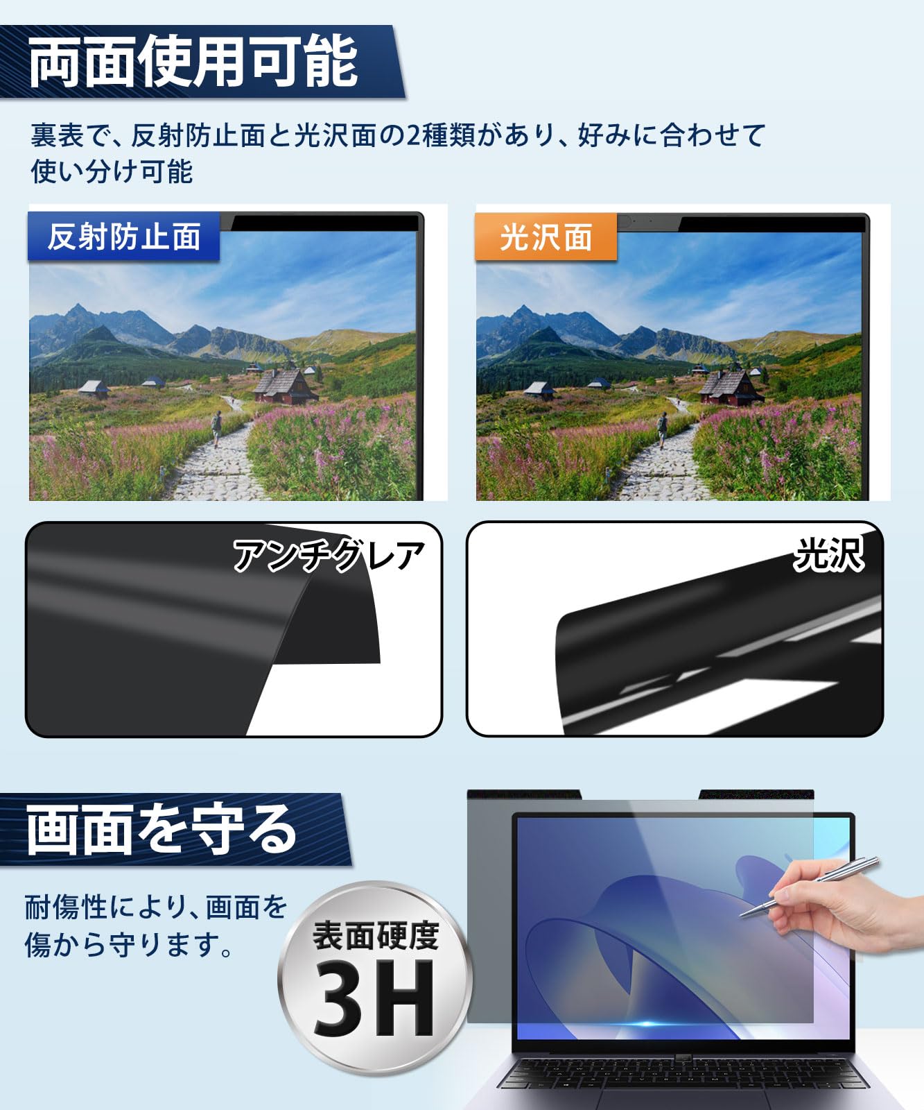 Amazon | Lifeinnotech 15.6インチ(16:9) マグネット式 覗き見防止