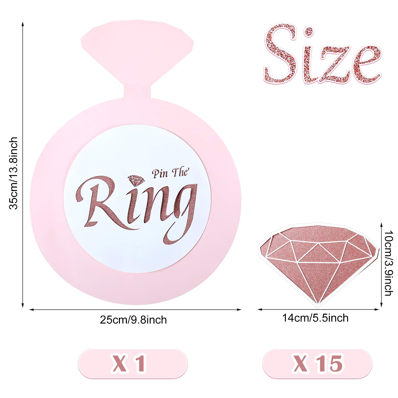 Buy Pin The Diamond On The Ring Hen Party Game Rose Gold Game Bridal