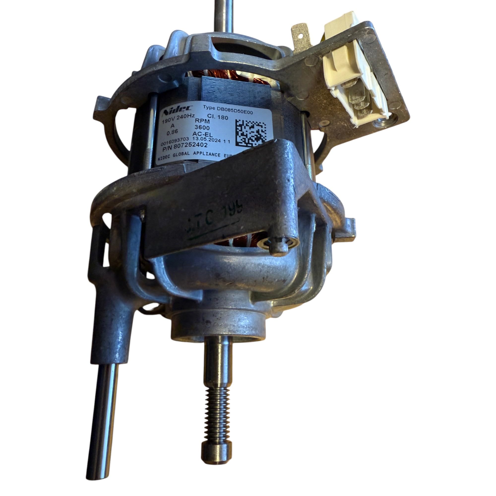 MDS Ersatzteile Motor für AEG passend für Electrolux Zanker Zanussi Trockner 807252402 – Nidec DB085D50E00 Antriebsmotor für Wäschetrockner Trommelmotor Ersatzteil
