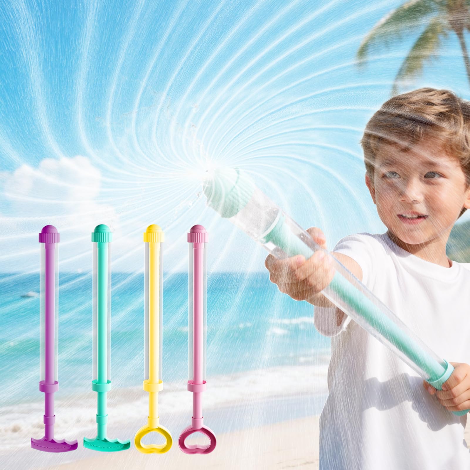 BLmukce 8 Pack Water Guns for Kids, Pull-Out Design Water Blaster Soaker, Creative Fireworks Spray Effect, Summer Pool Beach Party Favors, Outdoor Toy Guns for Boys Girls Adults