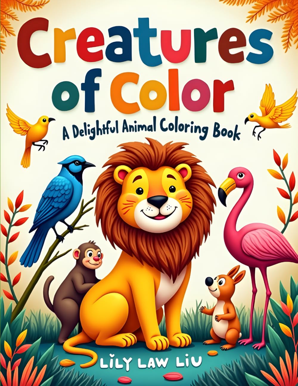 Creatures of Color : A Delightful Animal Coloring Book: Perfect for kids aged 3-7