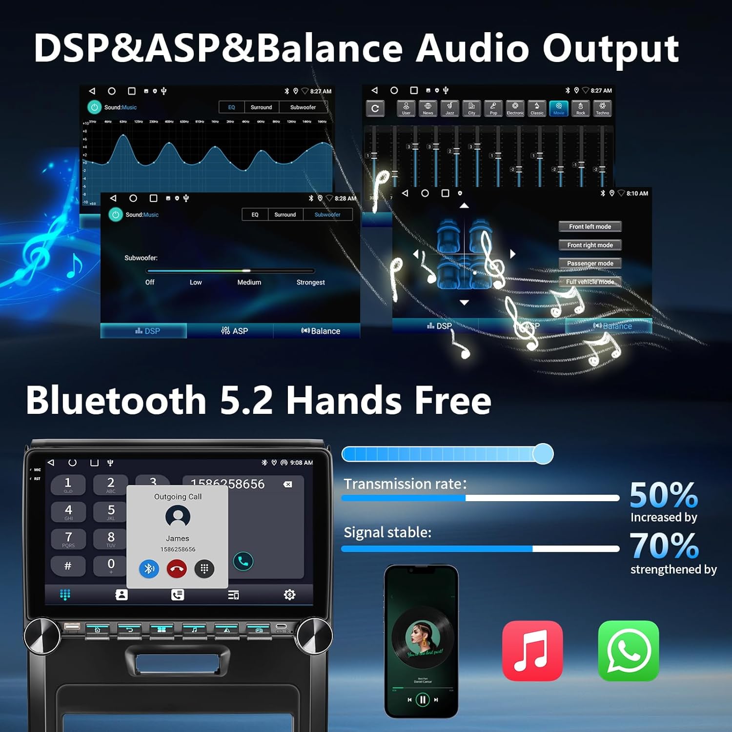 Android 15 system with 4GB RAM and 64GB ROM chip illustration