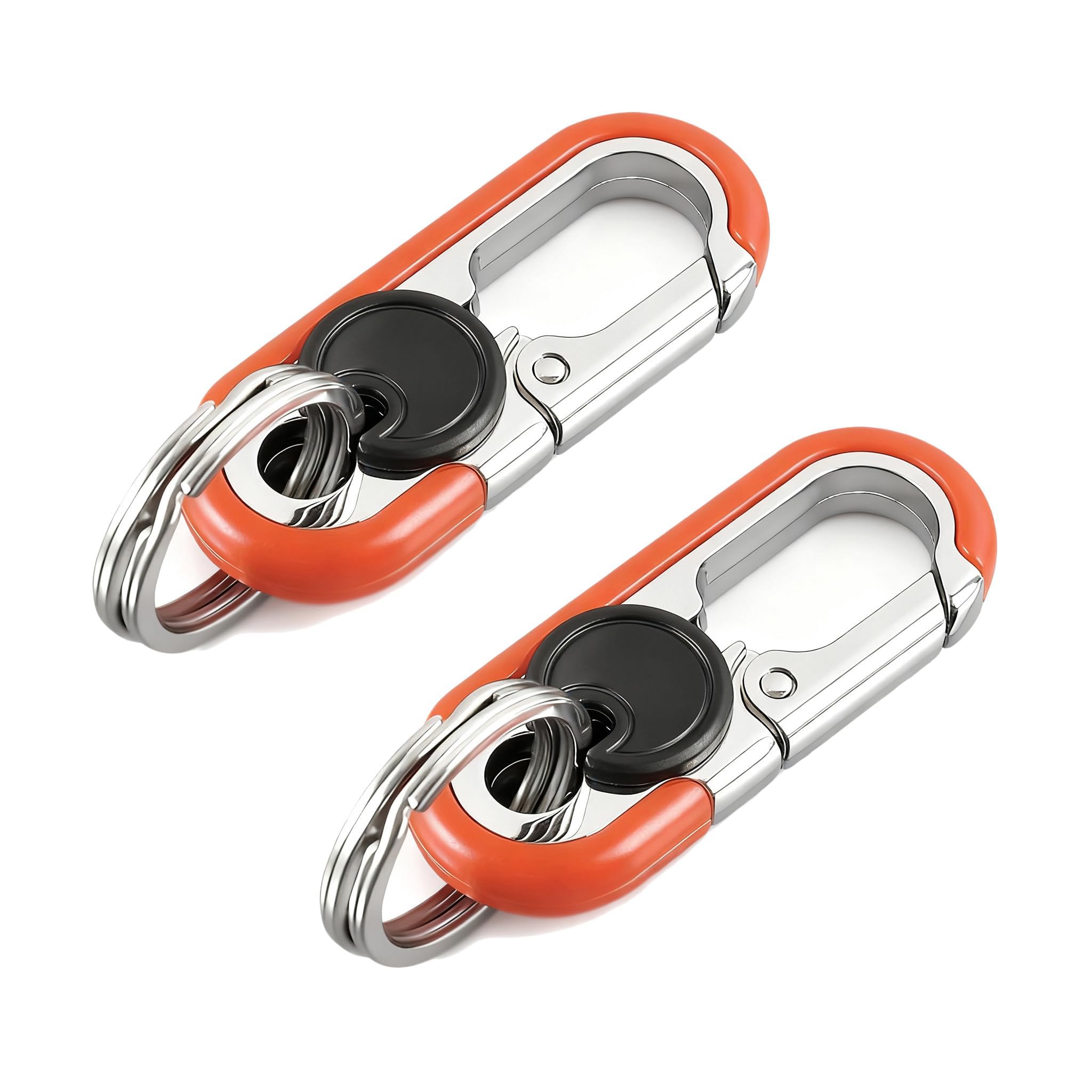 XKINTCS Heavy Duty Keyring for Lexus RC 300h F/RC F/LC 500h with Dual Ring Organiser for Efficient Key Management,normal-C Orange