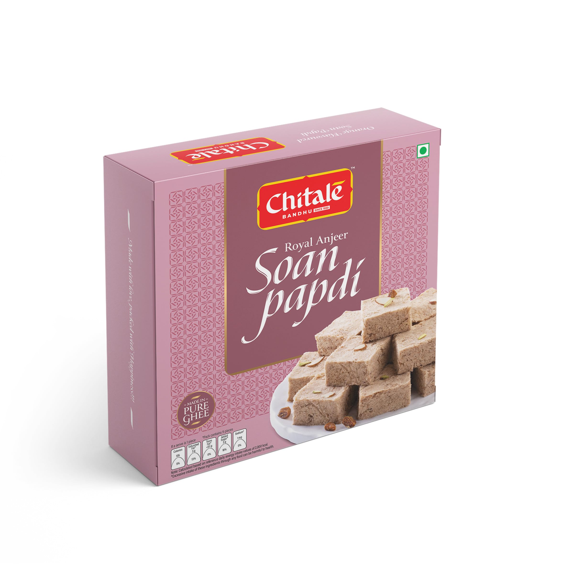 Chitale Bandhu Royal Anjeer Soanpapdi, 200gm (Pack of 1-200gm) (B0D9D962VD) Amazon Price History, Amazon Price Tracker