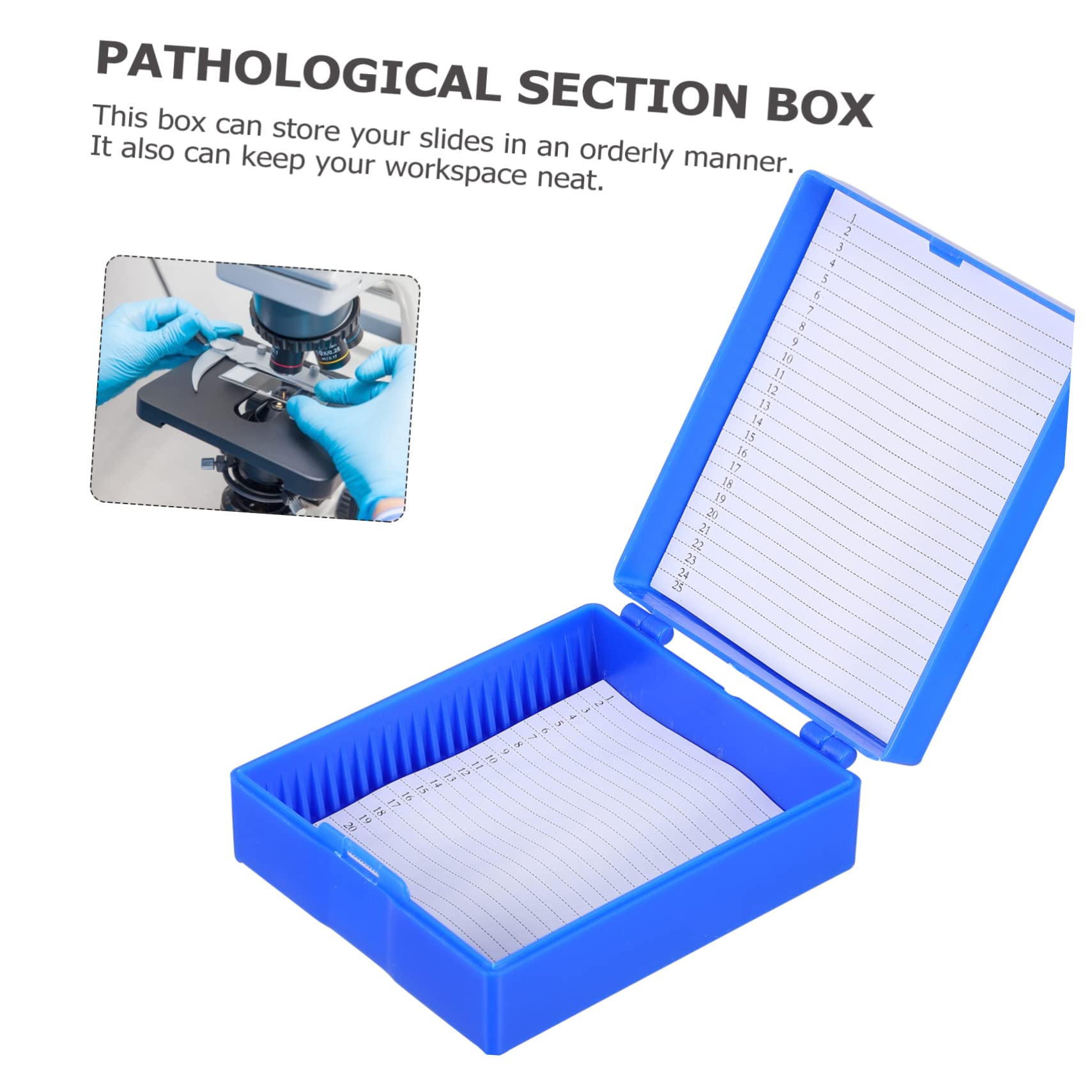 iplusmile 6 Pz scatola scorrevole conservazione dei vetrini da microscopio per diapositive contenitore per vetrini contenitore per microscopio portavetrini per AbS
