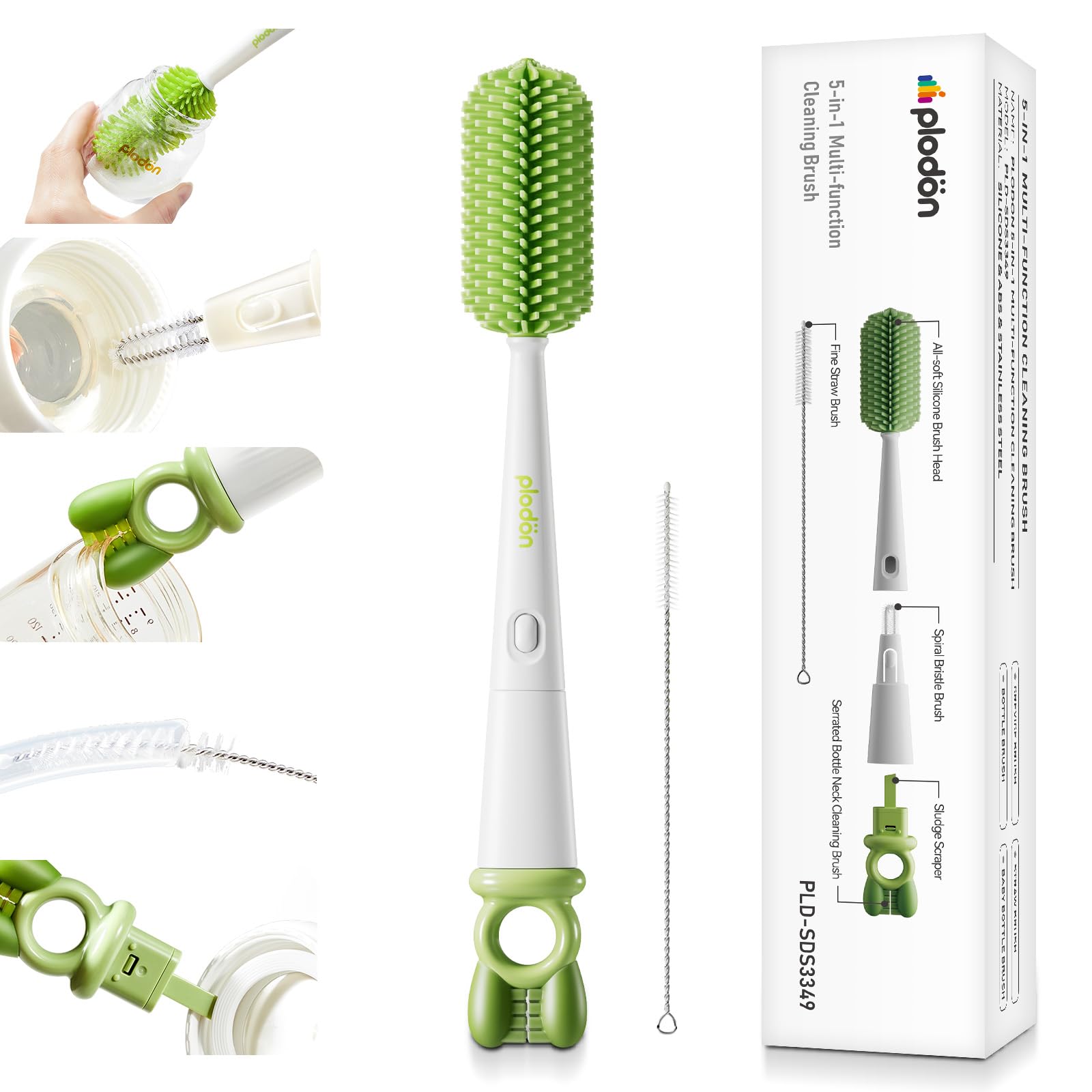 25% Off Plodon 5-in-1 Silicone Baby Bottle Brush Set - Image 1