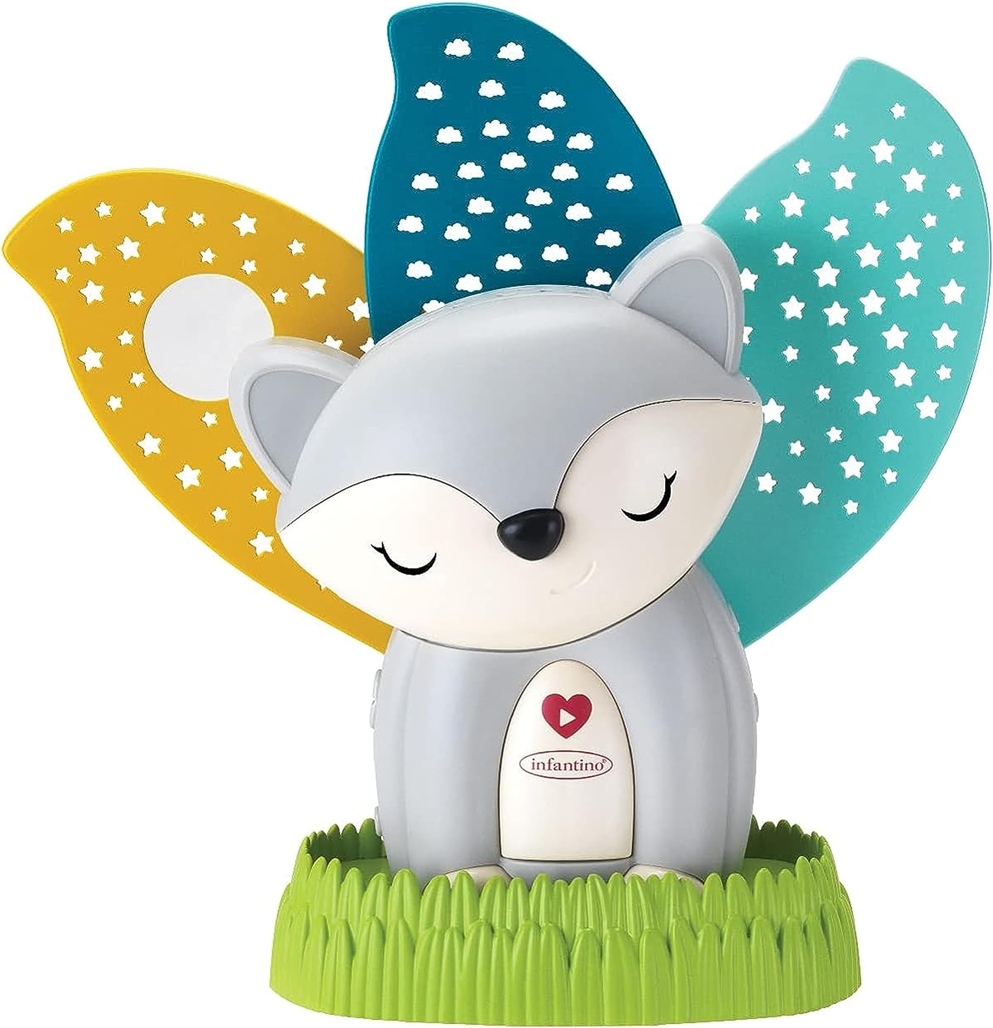 2-in-1 Musical Soother & Night Light Projector - Night Light Kids - Animated Colorful Projections - Soothing Animal Night Light for Baby - 5 Lullabies and 3 Nature Sounds - from 0 Months