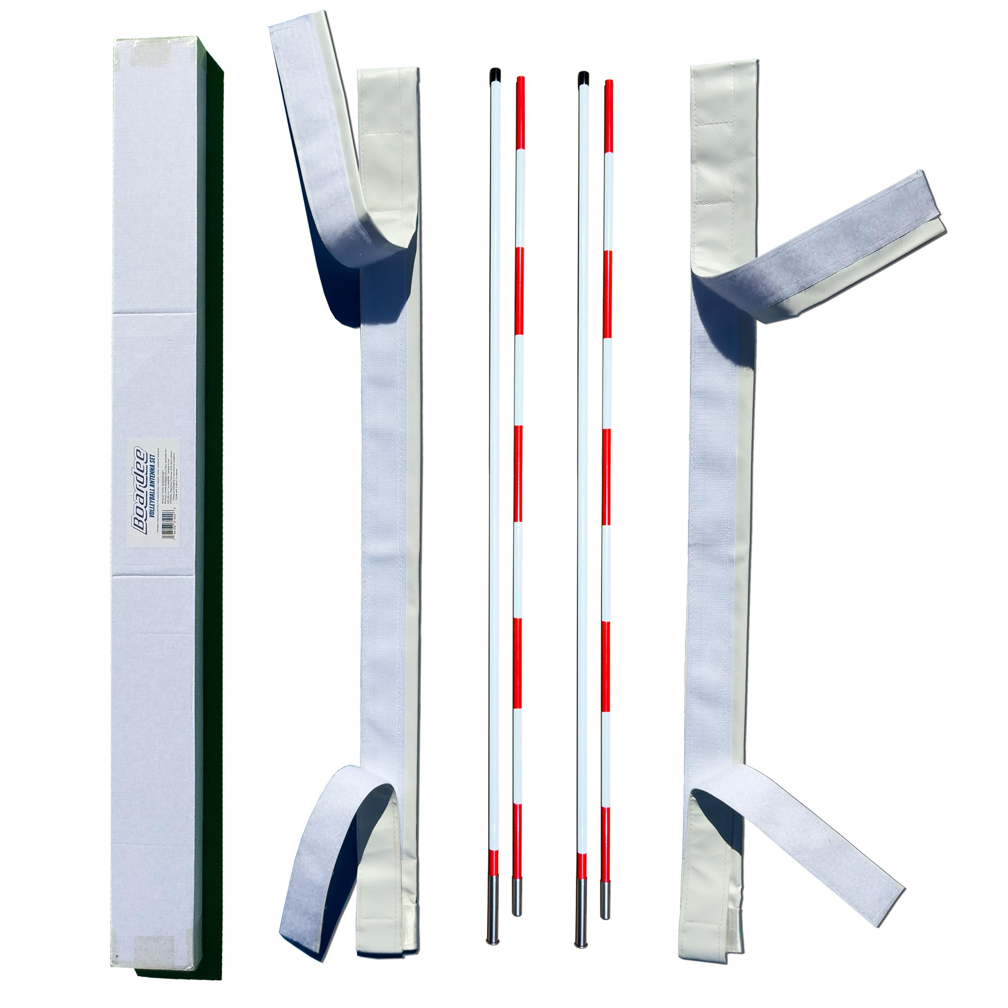 Volleyball Antenna Set – Fiberglass Antennas with Velcro Pockets/Sleeves - Foldable - Indoor and Beach Volleyball