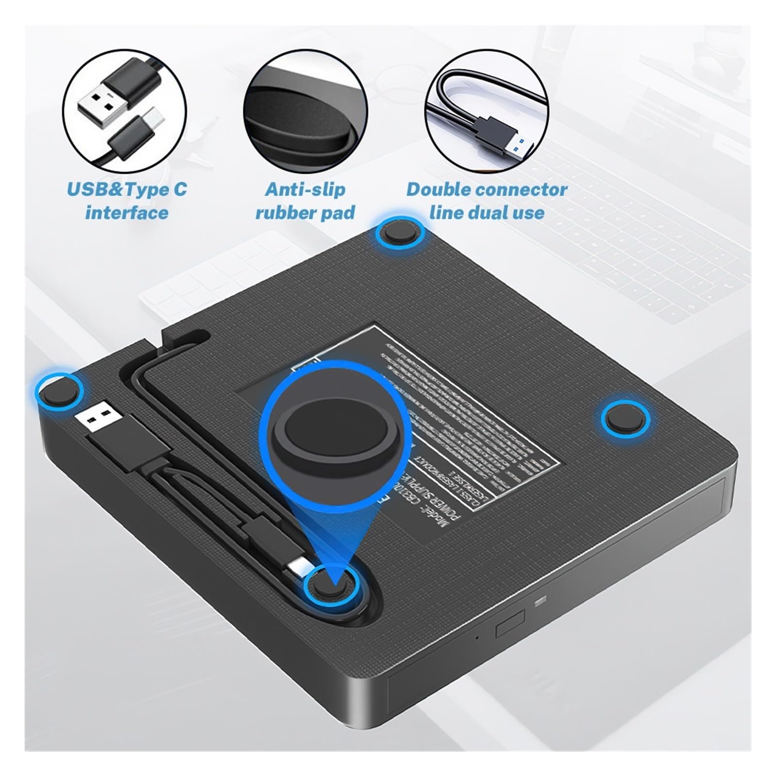 USB 3.0 Slim Zewnętrzna Nagrywarka DVD RW CD Nagrywarka Nagrywarka Czytnik Odtwarzacz Napędy Optyczne Do Laptopa PC Nagrywarka Dvd Dvd Portatil łAtwy W UżYciu