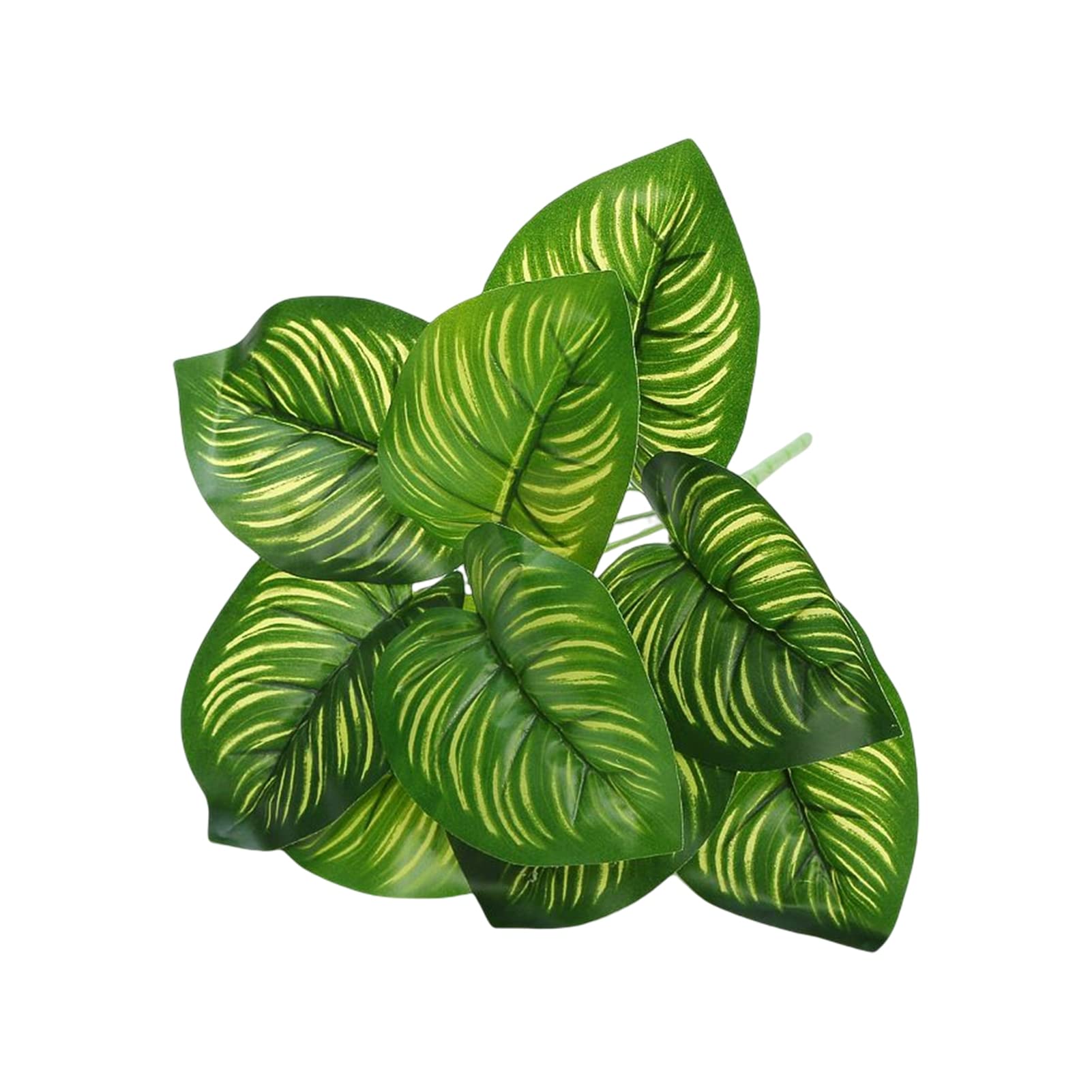 Papaba E Artificial Green Plant Reusabl Turtl Back Leaf Fak Green Plant Party Backdrop Decor Ornamental Realistic