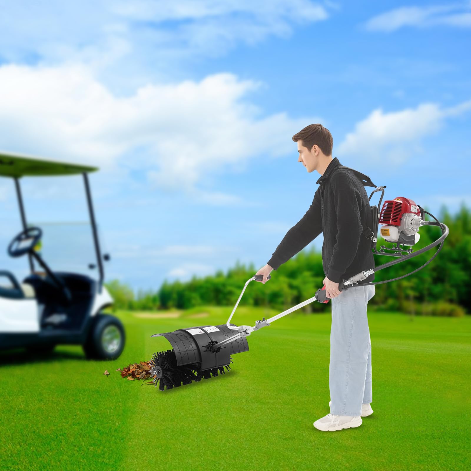 Amazon.com: Backpack Gasoline Power Broom, 52cc 2.3HP Lawn Sweeper