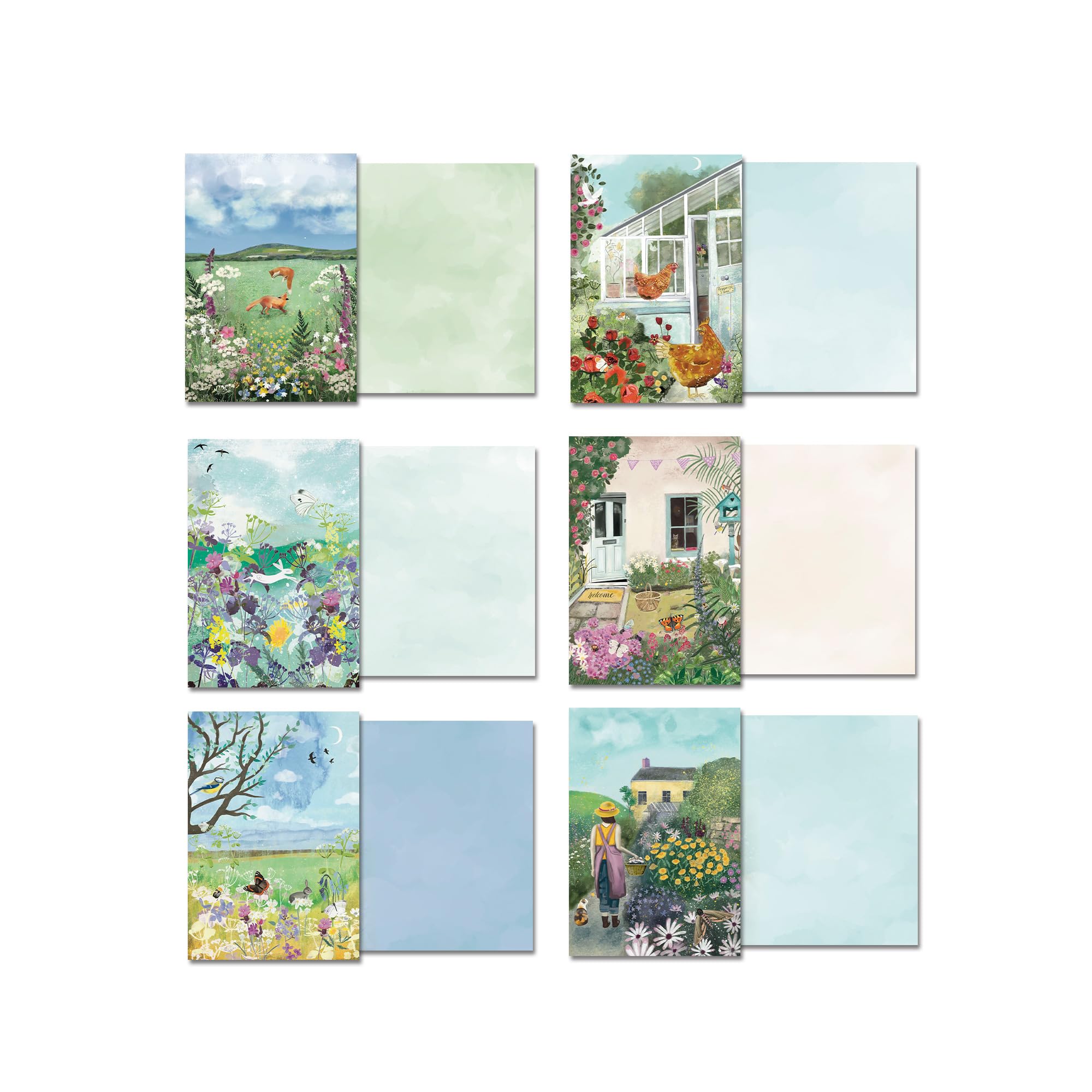 Leanin' Tree, The English Countryside, tarjetas en blanco y sobres, caja surtida de tarjetas de felicitación, tarjetas surtidas, caja de tarjetas (20 tarjetas, 22 sobres)