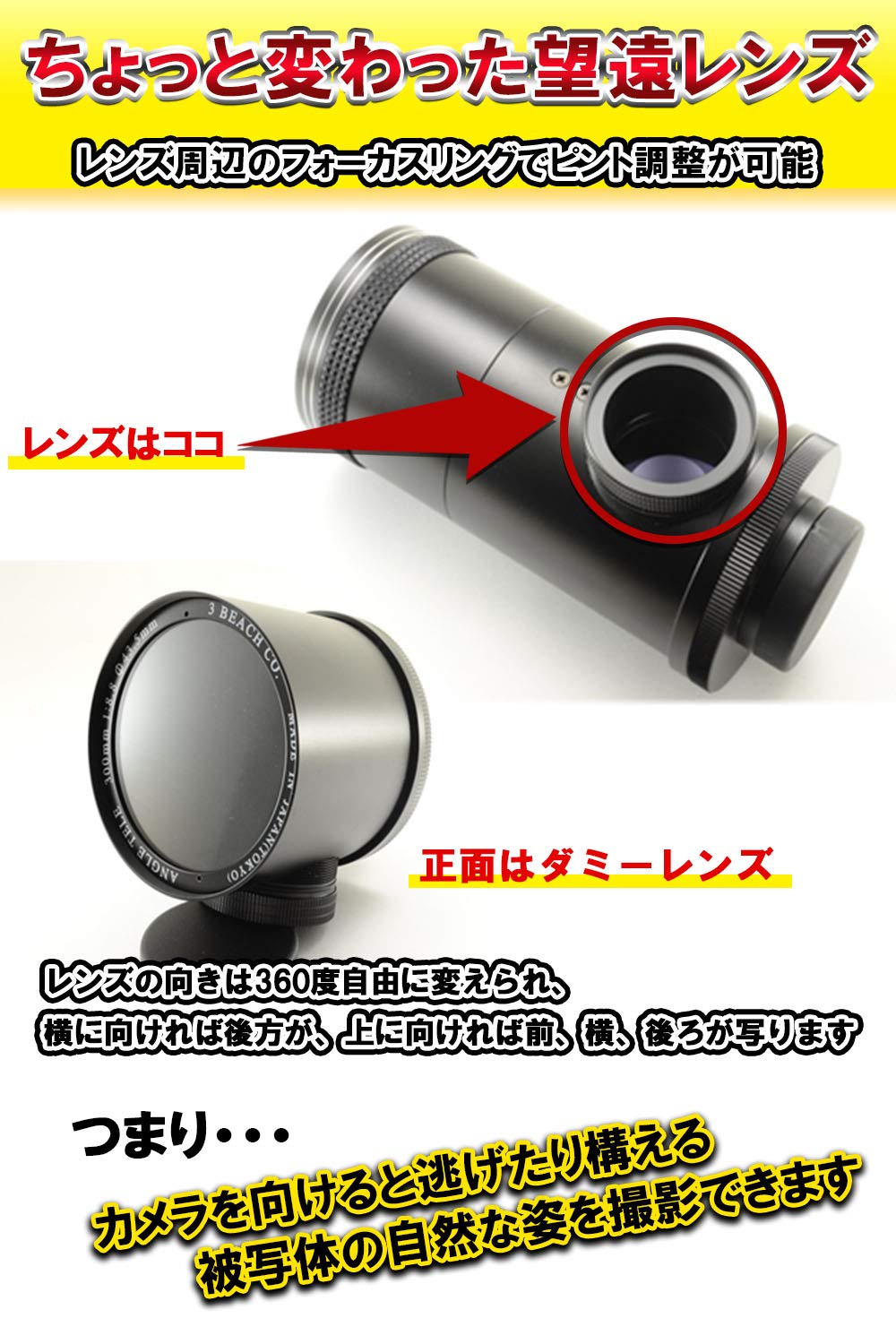 Amazon.co.jp: ThreeBeach 超望遠レンズ アングル・テレ 750mm