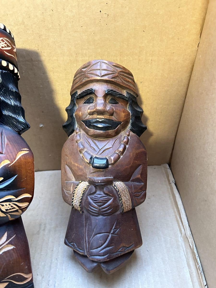 Amazon | レトロ木雕りニポポ人形アイヌ民族雕刻民芸品郷土玩具北海道