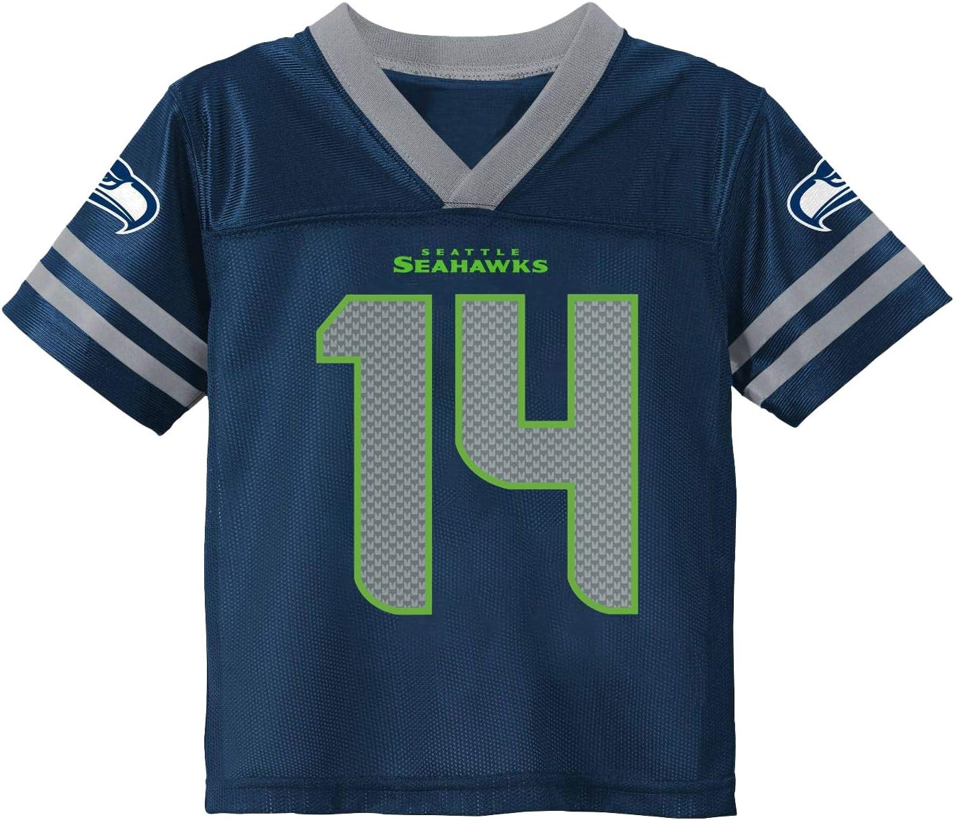 Outerstuff DK Metcalf Seattle Seahawks #14 Youth 4-20 Navy Home Player Jersey - Image 2