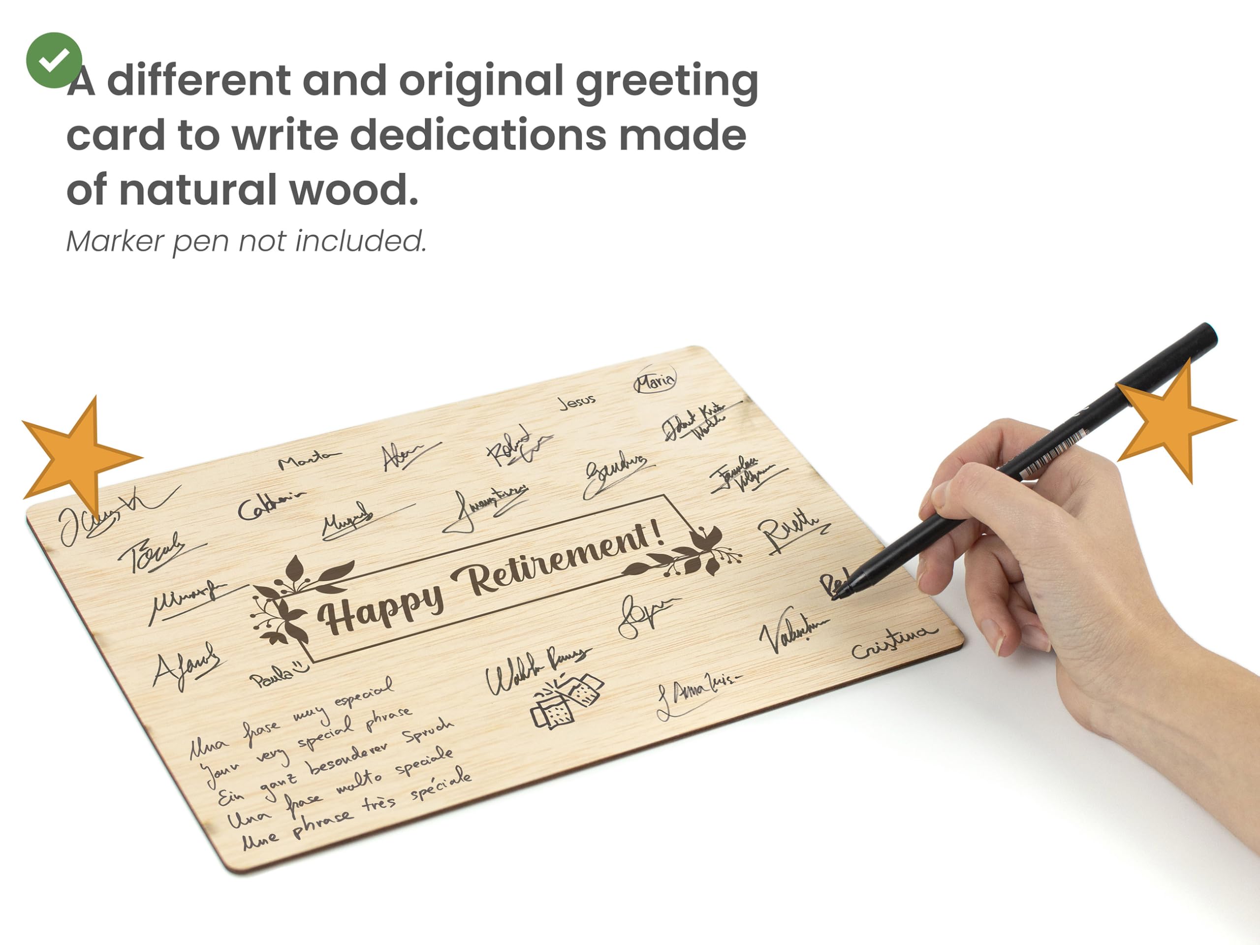 CONTRAXT Large Happy Retirement Card Alternative Signature Book Original Gift for Party Decoration Decor for retiring Men or Women coworker - Image 4