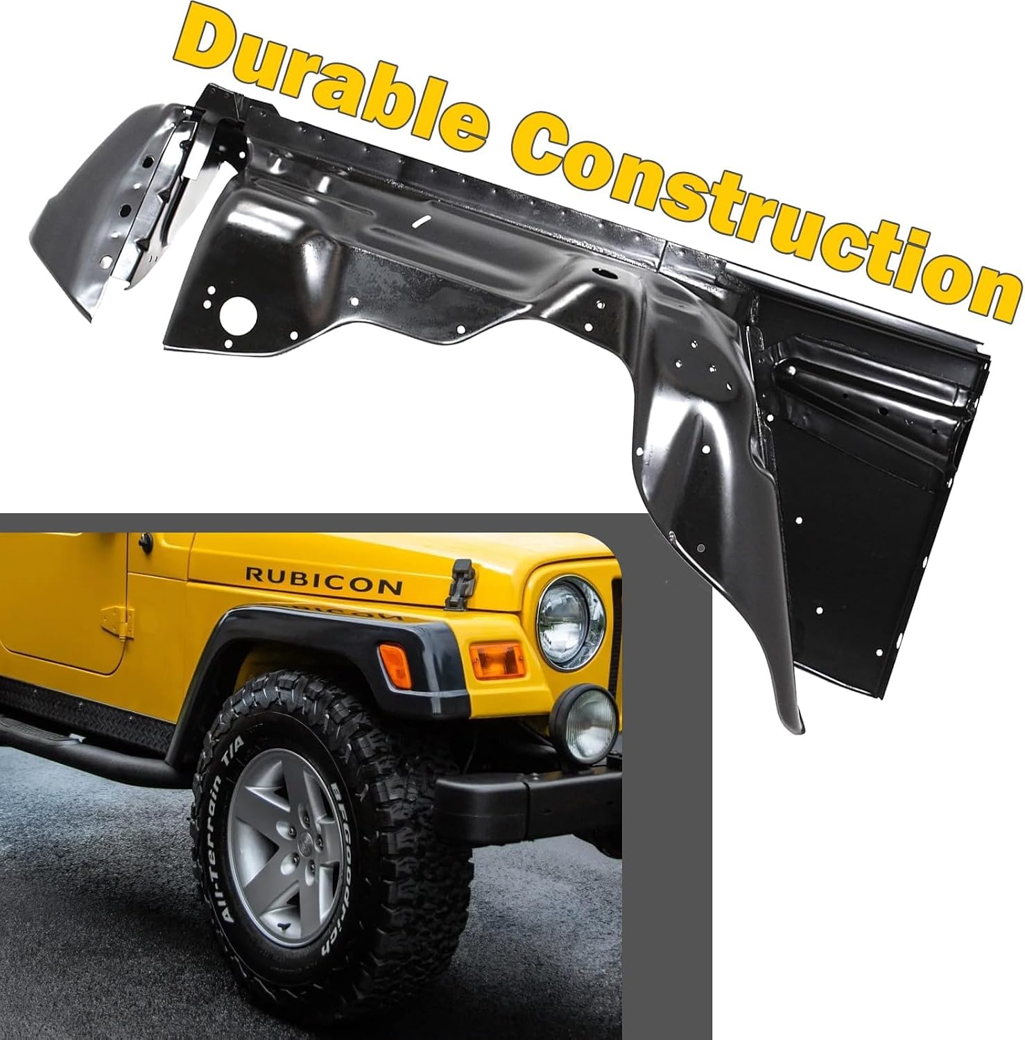 CarPartsDepot Fender for Jeep Wrangler TJ 1997-2006 Front (Passenger Right Side)