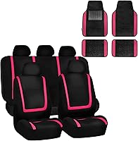 Vista 15 de FH Group Cubiertas únicas para asientos de tela plana con alfombras de piso de primera calidad - Se adaptan a la mayoría de autos, camiones, SUV