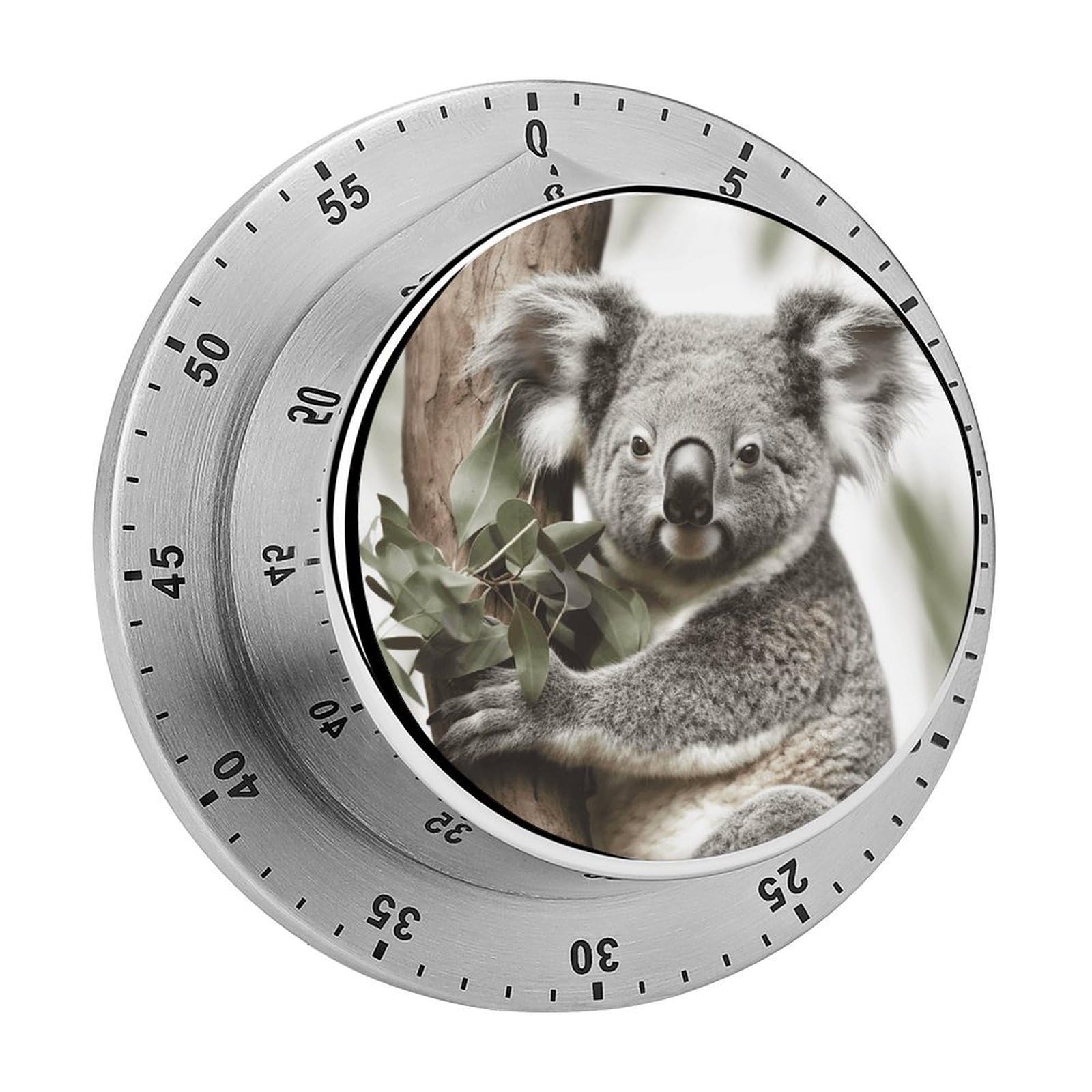 Koala Kitchen Timer Chef Cooking Timers Clock with Loud Alarm Exquisite Stainless Steel Mechanical