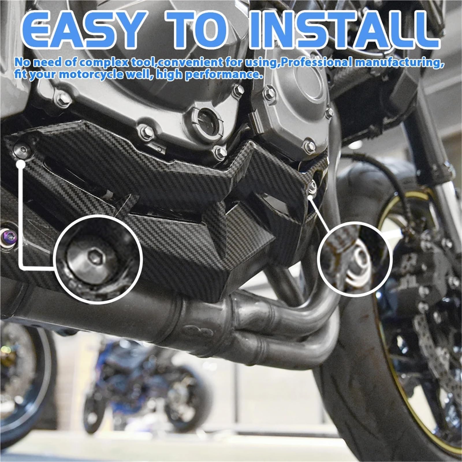 Protector de la Cubierta Inferior del cárter Motor para Kawasaki Z900 2017 2018 2019 Deflector Aire Moto Carenado Deflector de Viento