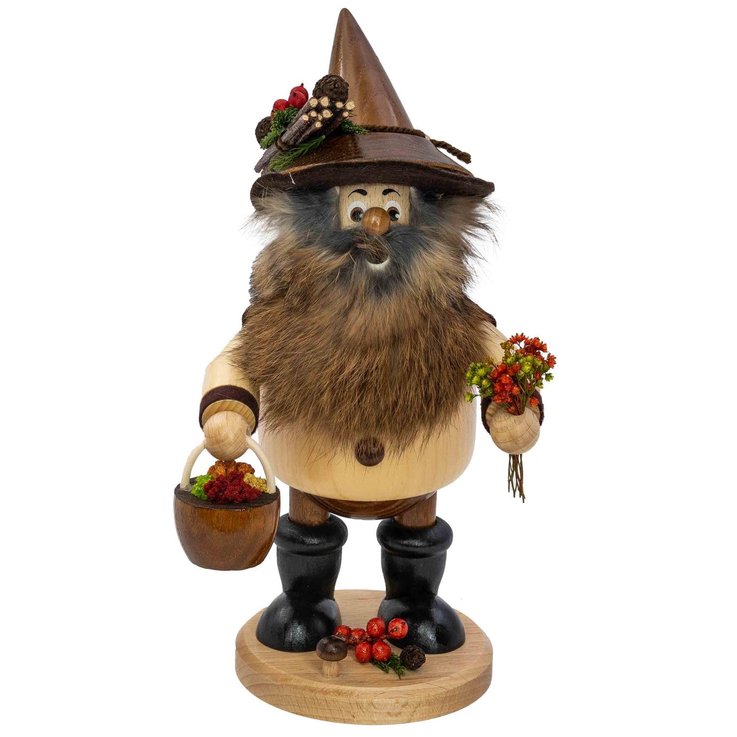 Smoker Forest Gnome Herb Gatherer natural - 25cm / 10inch