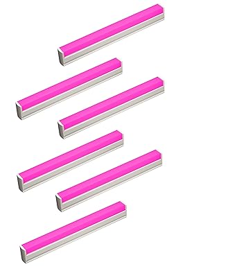 T5 10W 1 Feet Color Tube Light Straight Linear Batten,Home Decorative Cool Day Light-Pink Color Tube Light For Wall & Ceiling Pack of 6 (Pink)