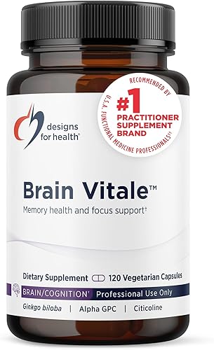 Designs for Health Brain Vitale con Cognizin Citicoline - Suplemento nootrópico para ayudar a apoyar la cognición el estado de ánimo la memoria con Designs for Health Brain Vitale con Cognizin Citicoline - Suplemento nootrópico para ayudar a apoyar la cognición el estado de ánimo la memoria con