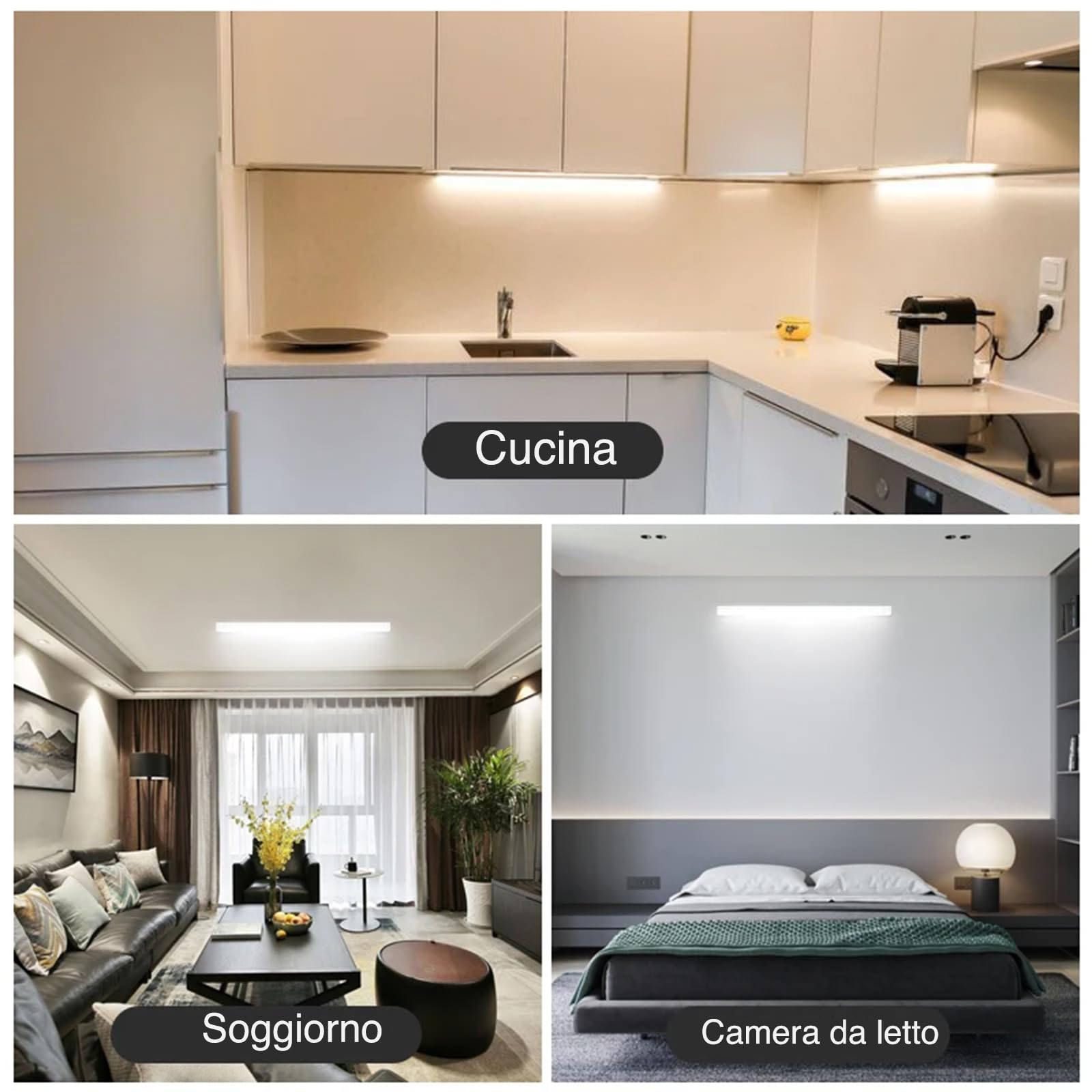 Voltix 2 Pezzi Plafoniere LED a Soffitto 54W 120cm, 5400 Lumen, Plafoniera led Soffitto, Fascio 120°, Neon LED per Esterno e Interno, Ideale per Garage, Officina, Magazzino (4000K - Luce Naturale)