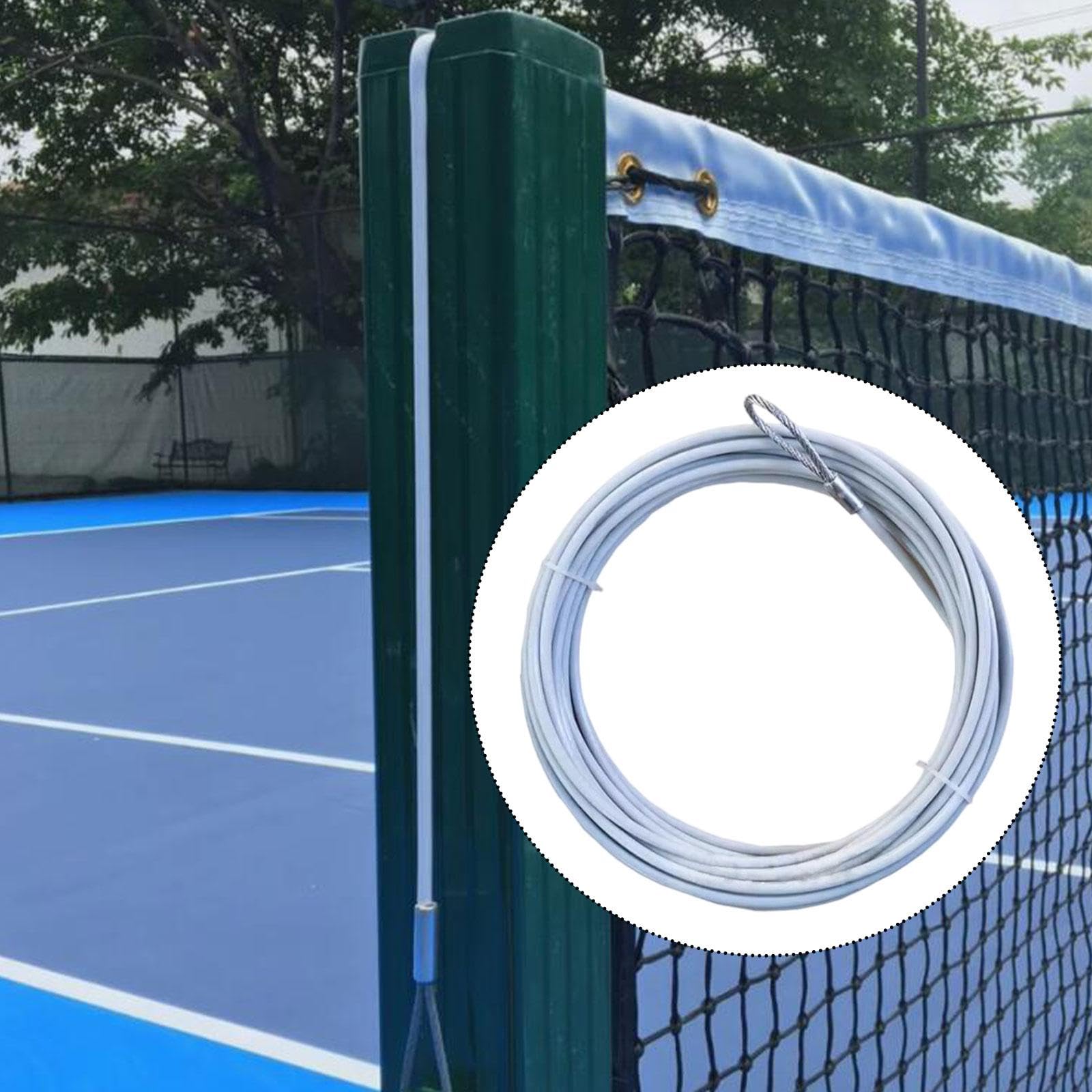 Câble de Filet de Tennis 14,8 m, Fil d'acier, Câble de Remplacement Résistant à la Pluie