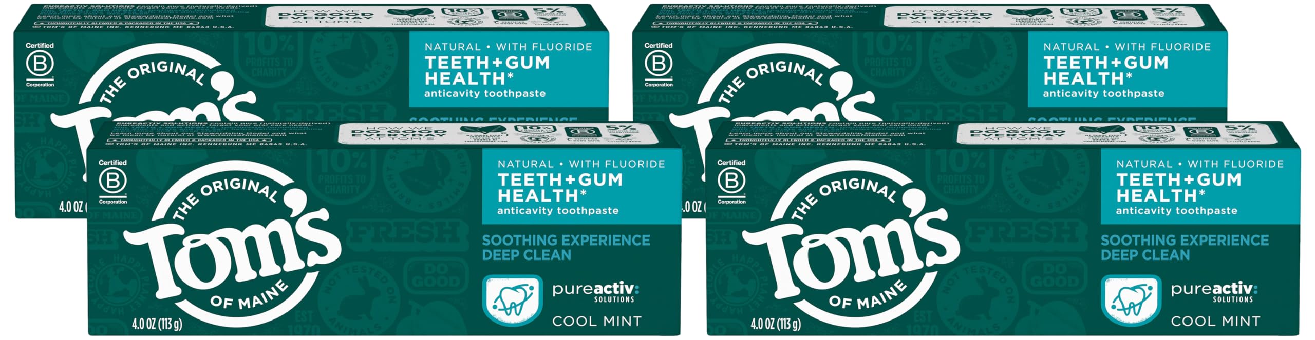 Amazon.com: Tom's of Maine PureActiv 牙齒+ 牙齦健康* 抗蛀牙膏凝膠