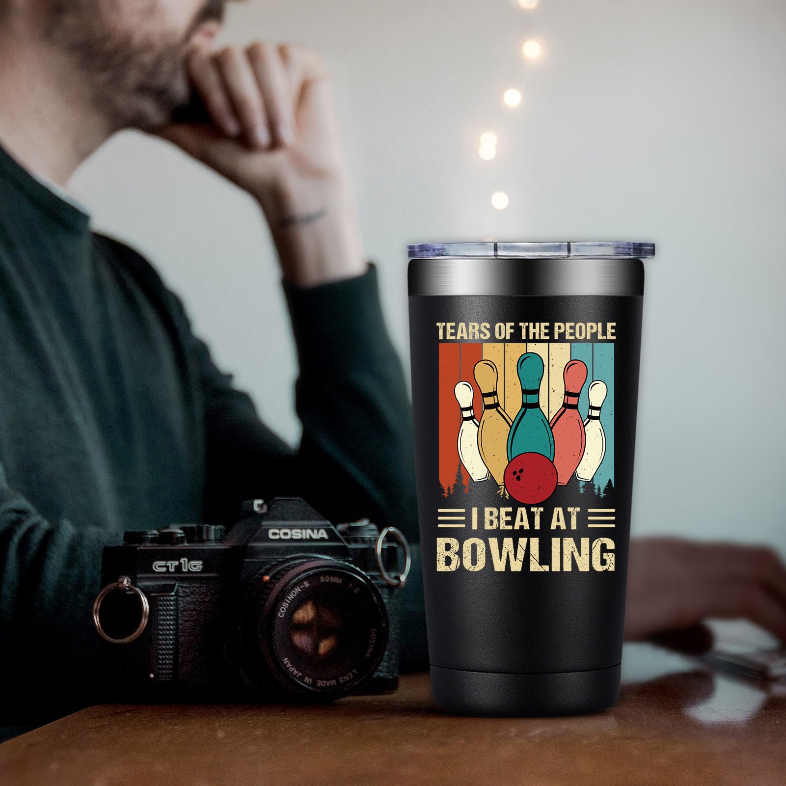 Bowling Gifts for Men, Women - Christmas Birthday Gift Ideas for Bowling Lover - Bowlings Accessories for Player Coach Dad Boyfriend - 20oz Tumbler