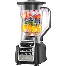 Ganiza Professional Smoothie Blender, Blenders for Smoothies with 1800 Peak Watts &amp; 8 Auto Programs for Frozen Fruits &amp; Ice, 64-oz Large Blender for Shakes and Smoothies (Black)