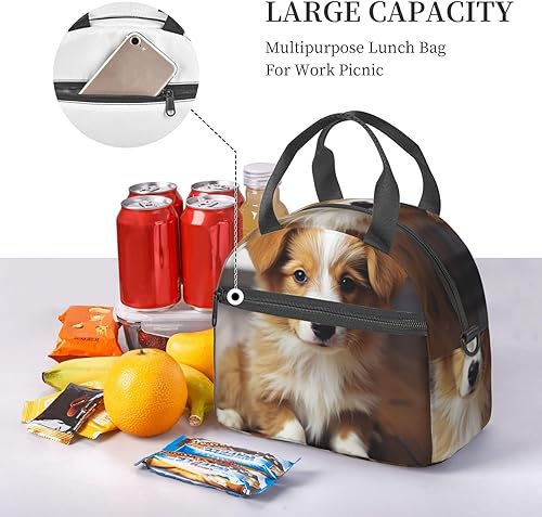Miniatura 7 de DEHIWI Linda bolsa de almuerzo para cachorros y perros, reutilizable, aislada, para el trabajo, picnic, viajes