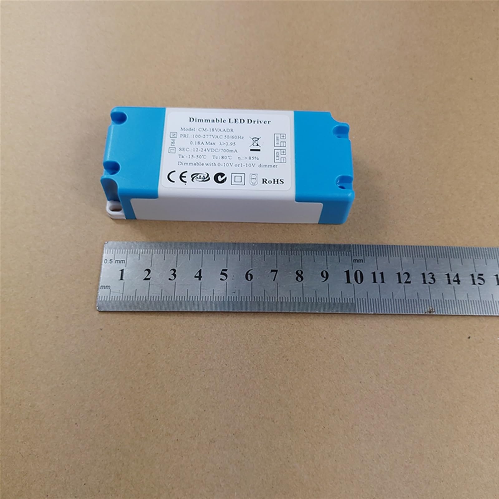 Driver électrique LED à intensité variable 3 W-20 W 0-10 V compatible avec Lutron, Courant constant 300 mA 400 mA 500 mA 600 mA 700 mA Entrée 100-240 V AC(24-42V 500mA)