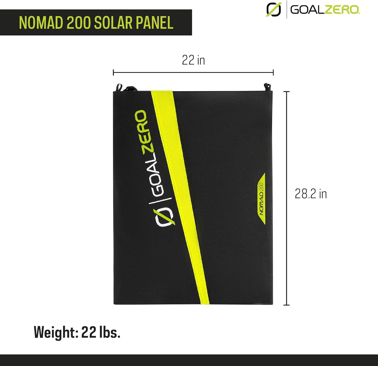 Goal Zero Nomad 200, Foldable Monocrystalline 200 Watt Solar Panel. Portable Solar Panel Charger for Solar Power Bank, Generator. 18-22V 200W Solar Panel. Solar Power Yeti Solar Generator. : Patio, Lawn & Garden