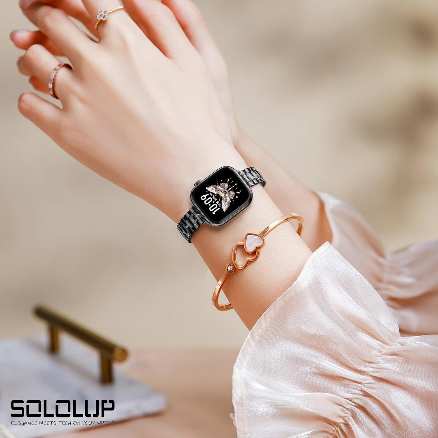 Thin Lightweight Resin Band for Apple Watch Bands Series 11-1/SE Women Men image 2