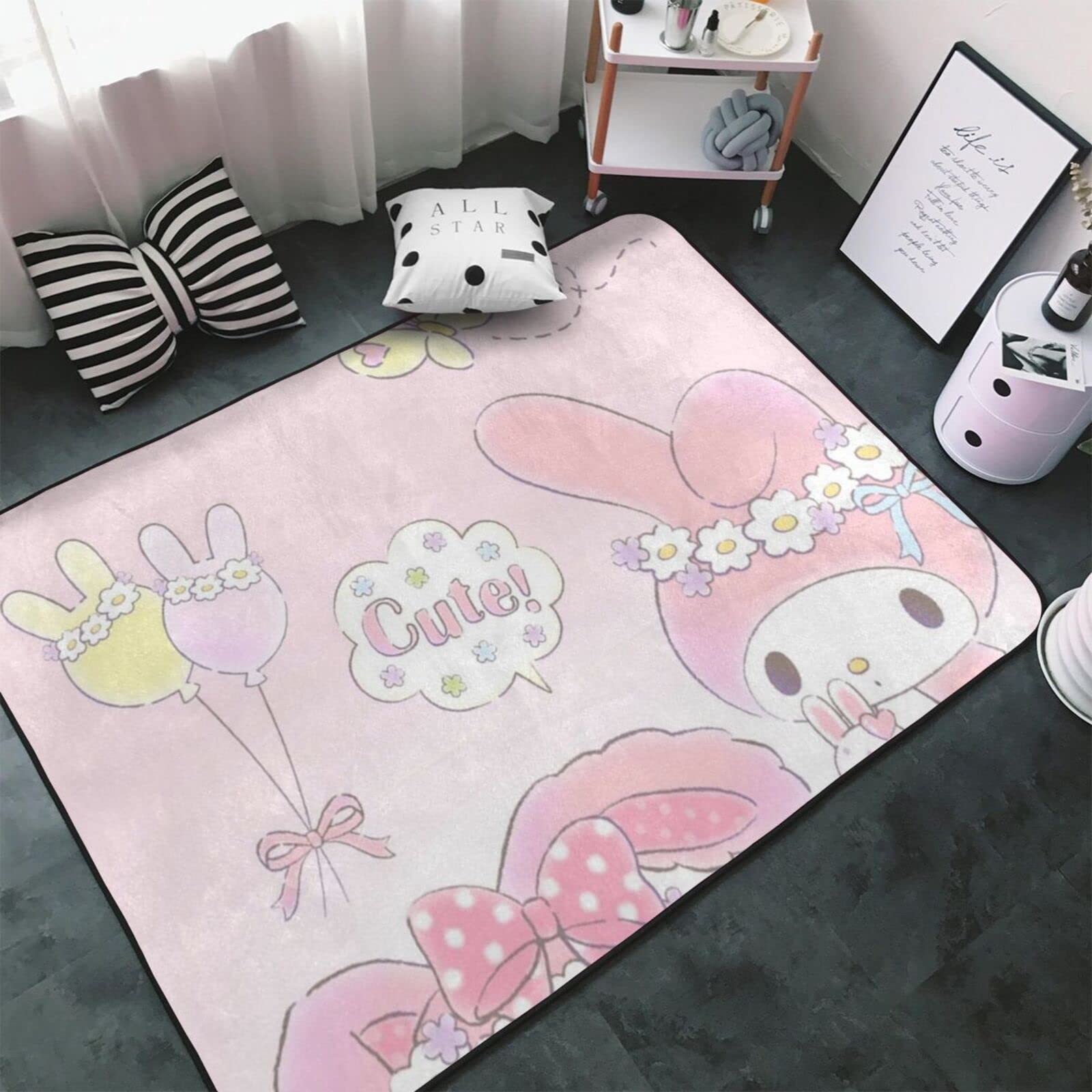 Amazon | マイメロディ ラグ カーペット 防ダニ抗菌防臭洗える