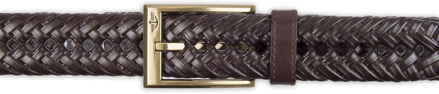 Dockers Men's Leather Braided Casual and Dress Belt