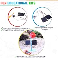 Vista 3 de 4 in 1 Solar Power & Electric Motor STEM Kits,Science Experiment Projects for Kids Beginners,Electronic Assembly Solar Powered Toy Kit,DIY