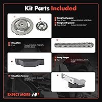 Vista 2 de A-Premium Kit de cadena de distribución del motor con amortiguador, tensor y piñón [compatible con OHV 4Cyl 2.5L] Compatible con Dodge Dakota 96-02